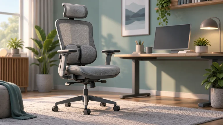 Illustration IA d’une chaise de bureau réglable générique