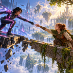 Deux aventurières coopèrent entre un univers futuriste et une forêt fantastique